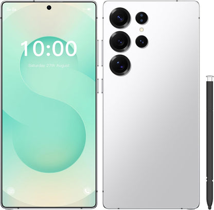 C25 Ultra Unlocked Phone,5G Smartphone 8GB 256GB 7.3-inch Android 14 Cell Phone 6800mAh Large Battery Dual SIM Face GPS