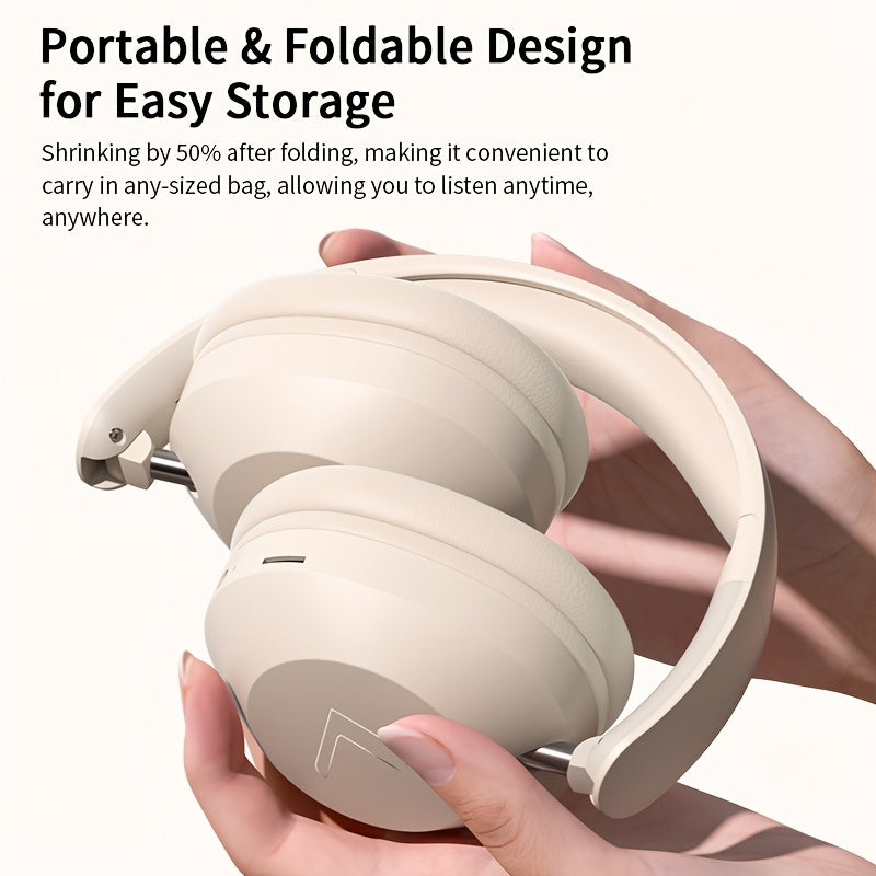 This Bluetooth Headset With A Microphone Offers A 15-hour Playback Time. It Is Retractable With High Sound Quality And Soft Memory. The Ear Cups Are Controlled By Buttons And Are Suitable For Music, S