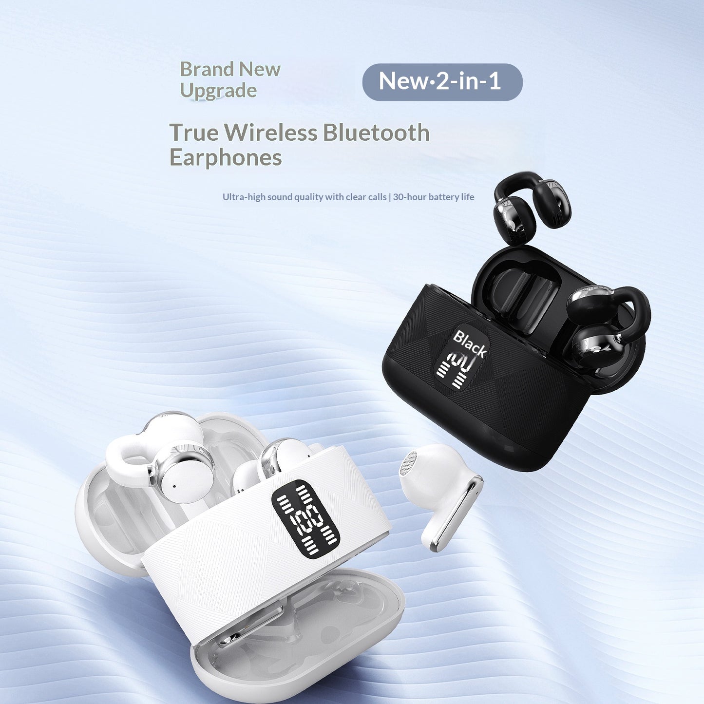 Portable Long-lasting Noise-canceling New Wireless Bluetooth Earbuds